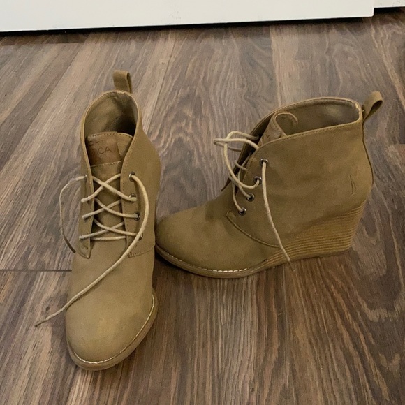Nautica Shoes - Cute lace up wedge booties